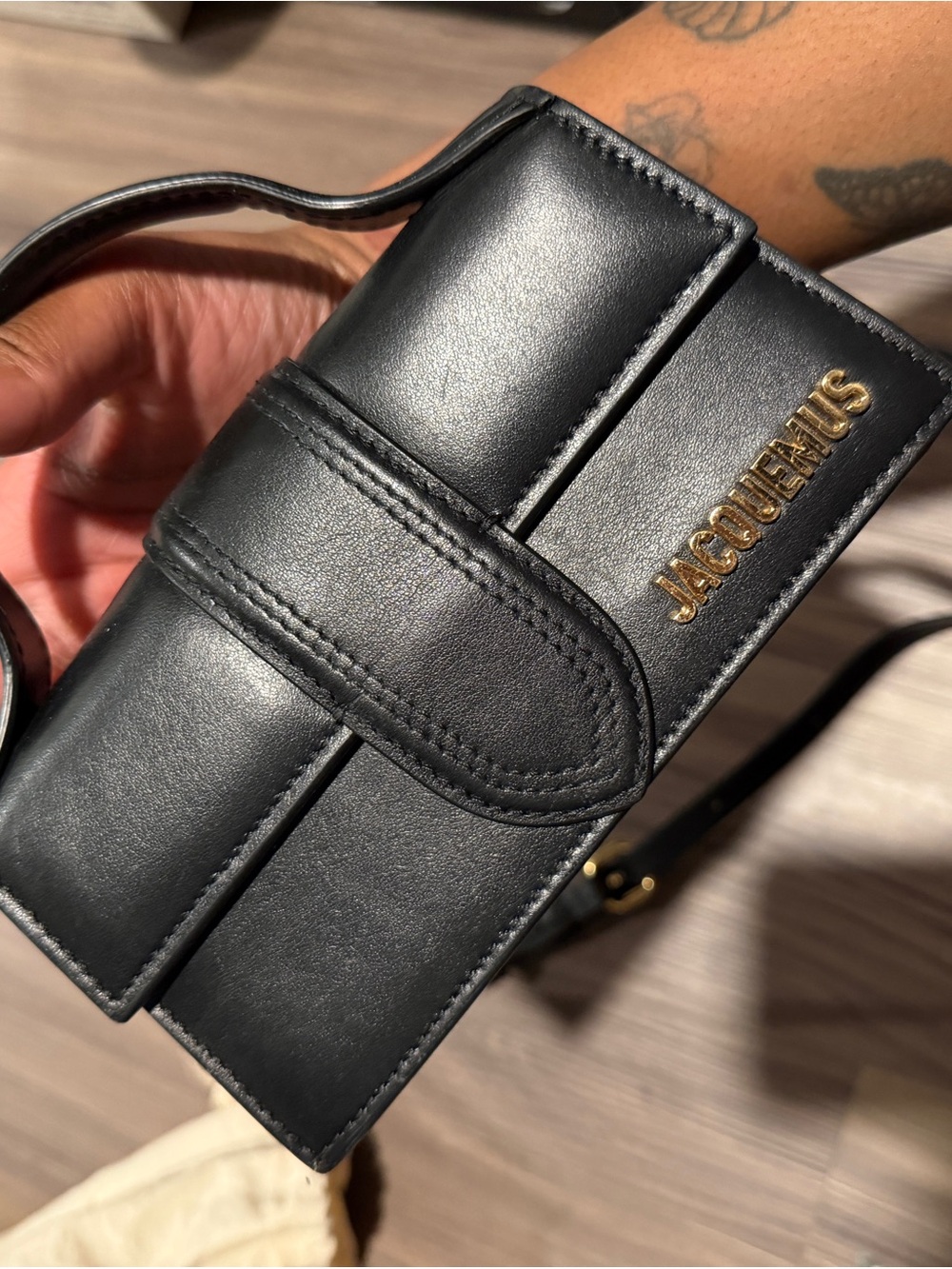 Jacquemus Le Bambino Black Leather Mini Crossbody Clutch - Picture 1 of 5